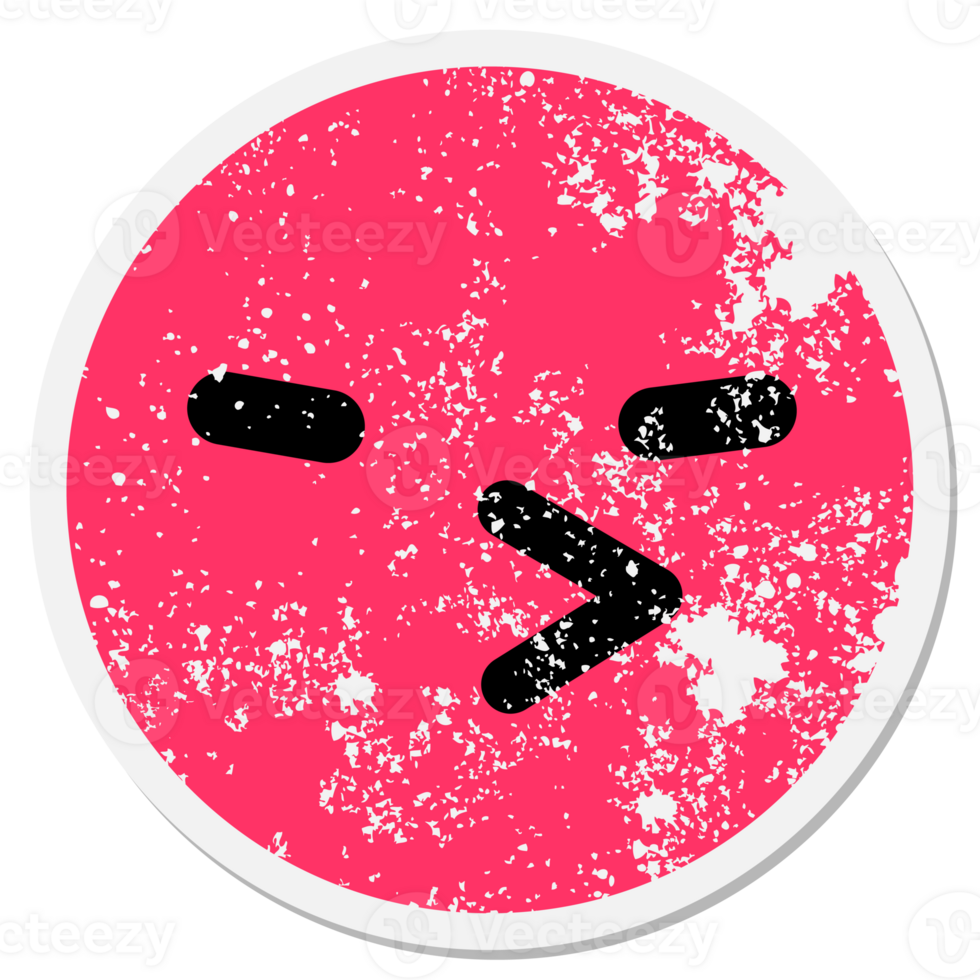 sly bird face circular sticker png