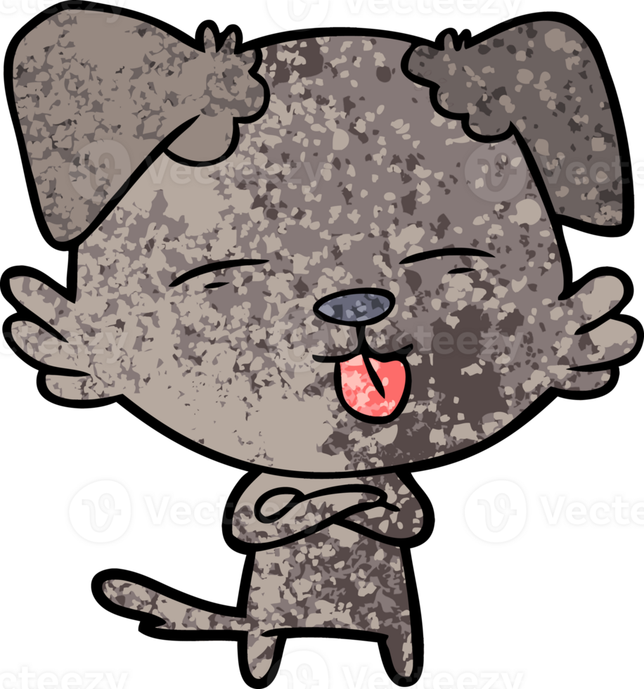 cartoon dog sticking out tongue png