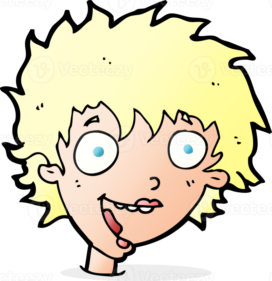 cartoon crazy excited woman png