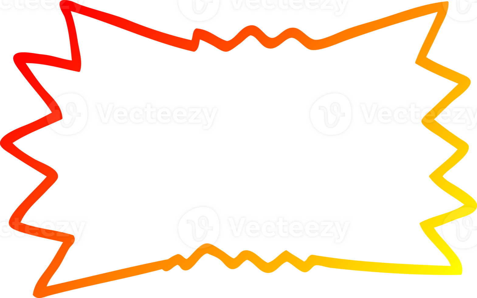 warm gradient line drawing of a cartoon bang png