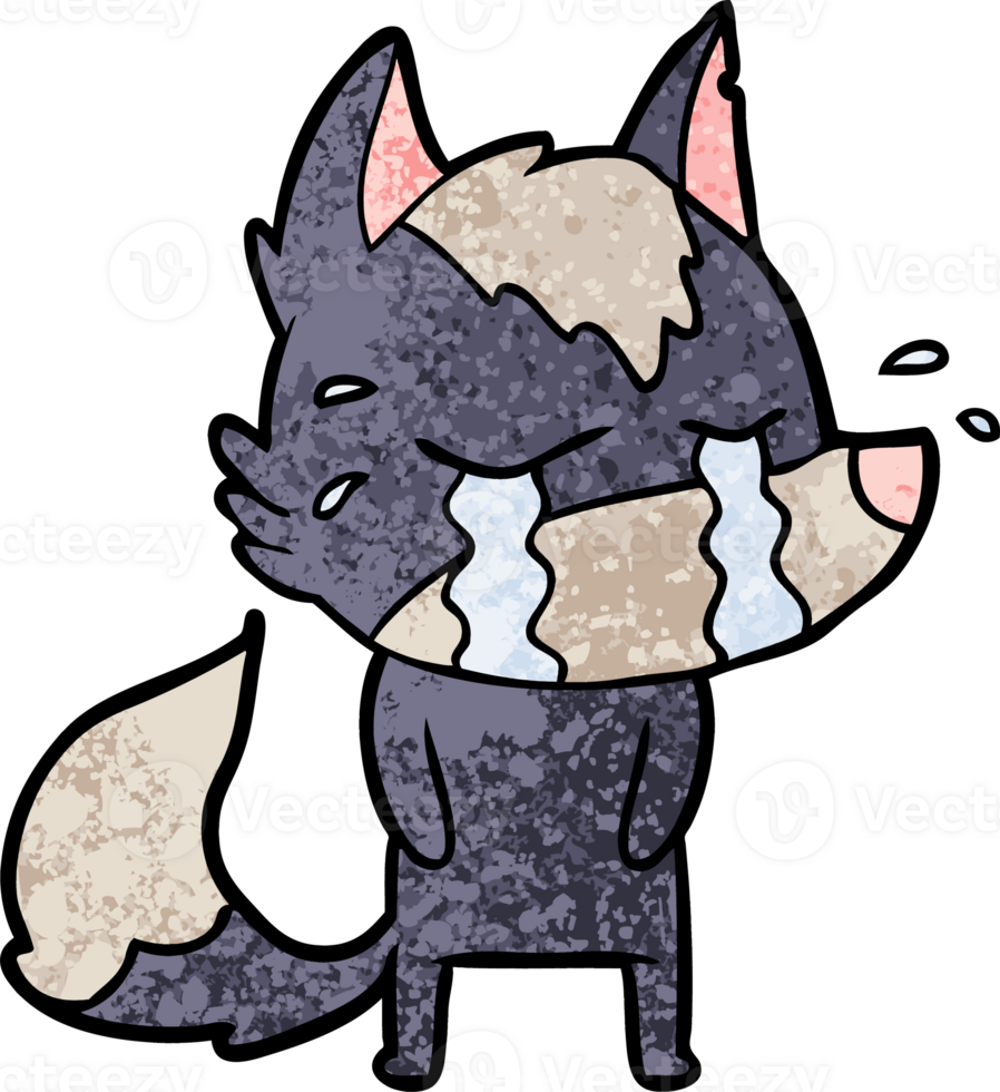 cartoon crying wolf png