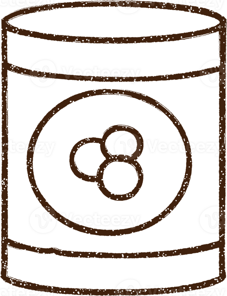 Canned Fruit Charcoal Drawing png