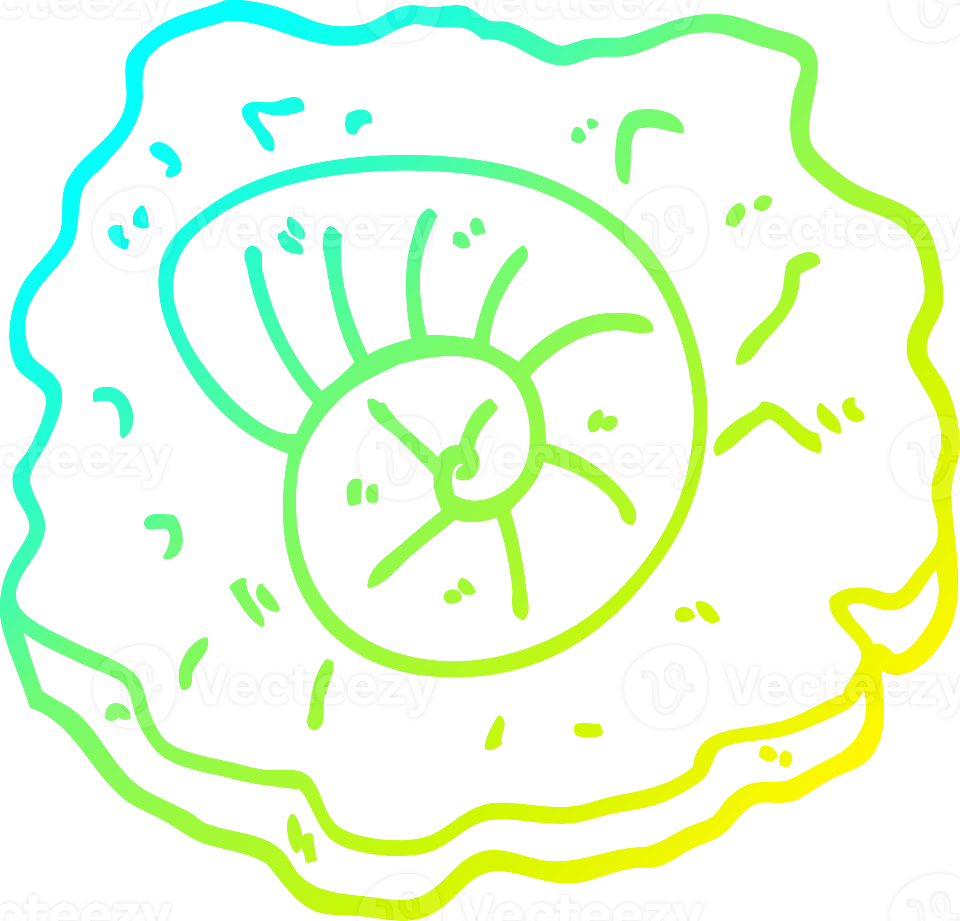 cold gradient line drawing of a cartoon ancient fossil 44944129 PNG
