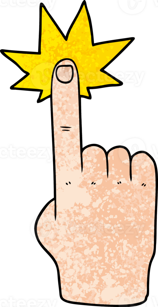 cartoon pointing hand png