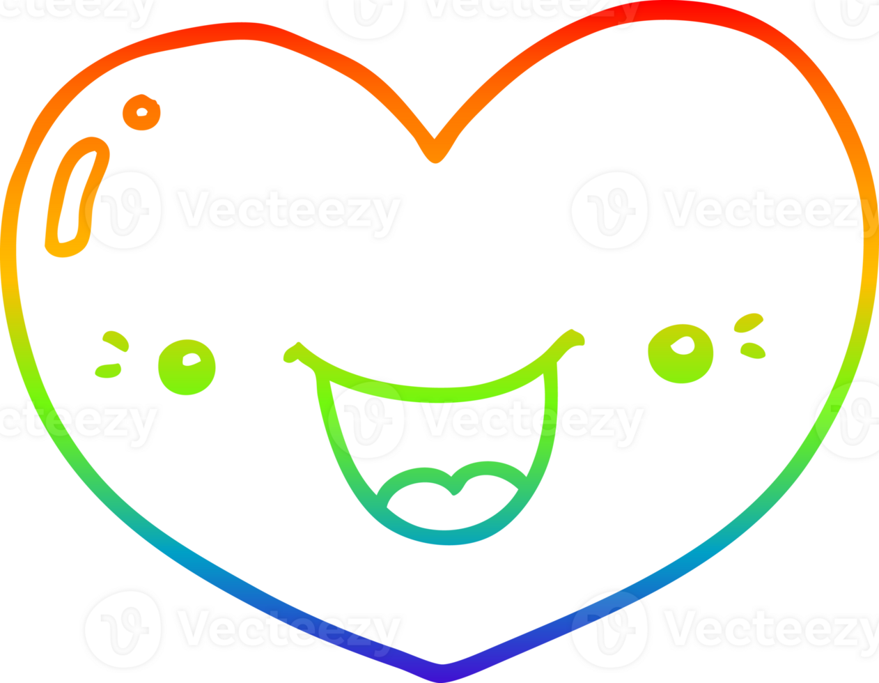 regenboog helling lijn tekening van een tekenfilm liefde hart karakter png