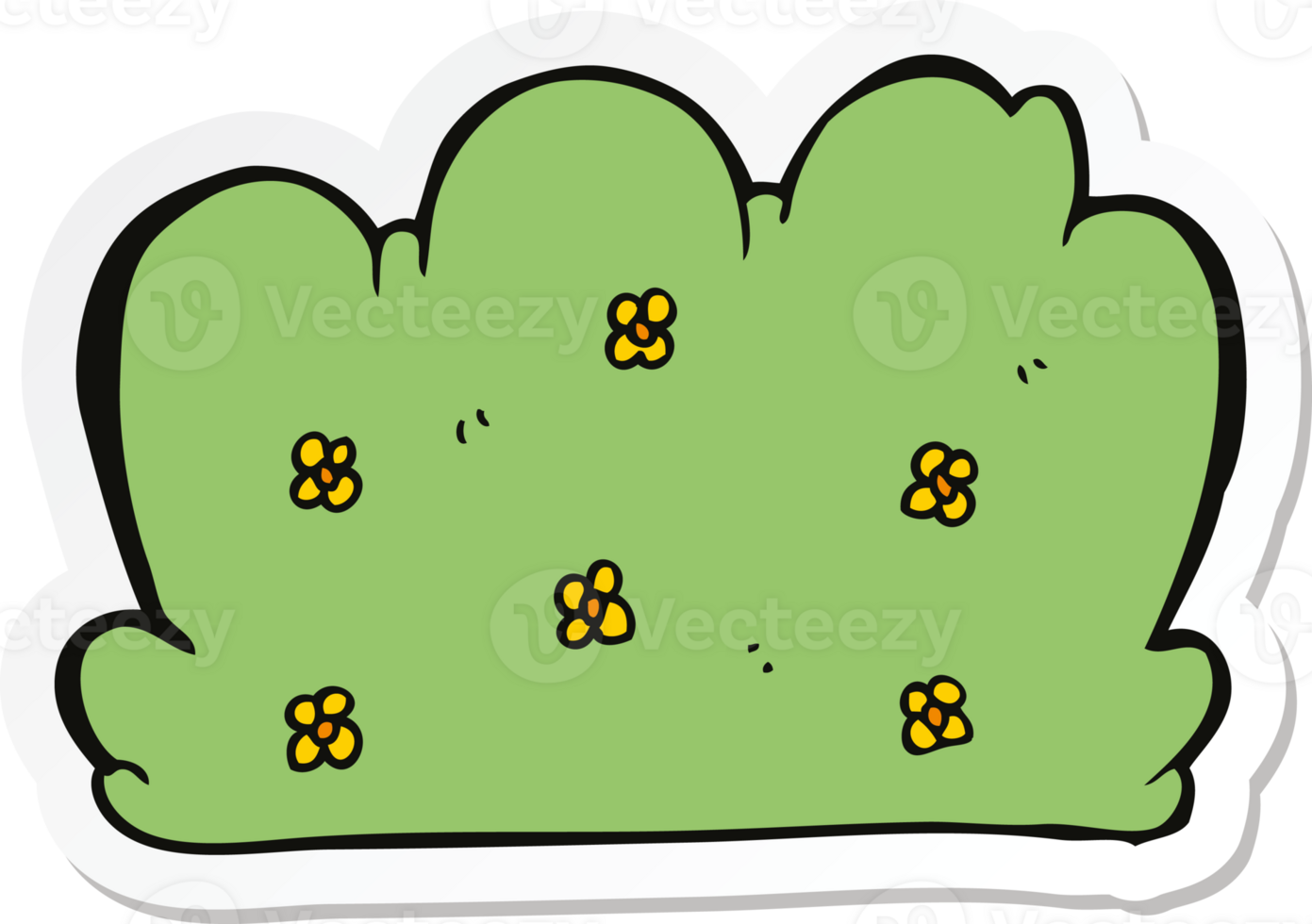 sticker of a cartoon hedge png