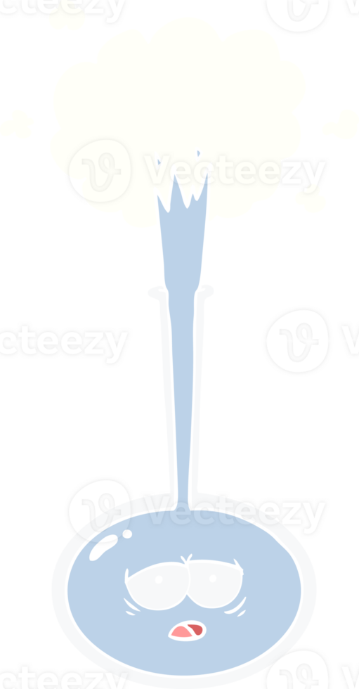 flat color style cartoon tired science experiment png