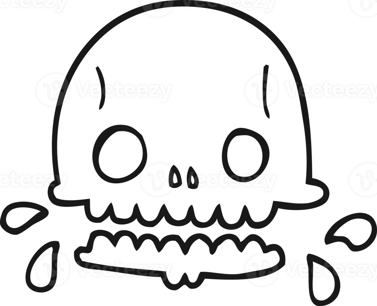 cartoon spooky skull png