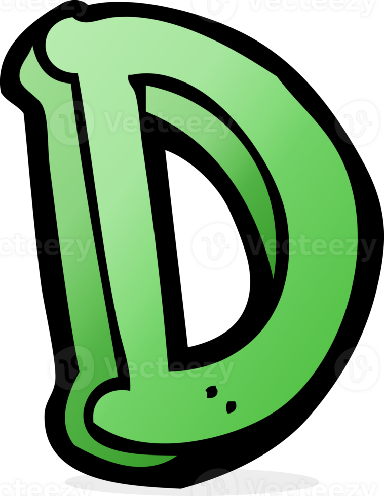 cartoon letter D png