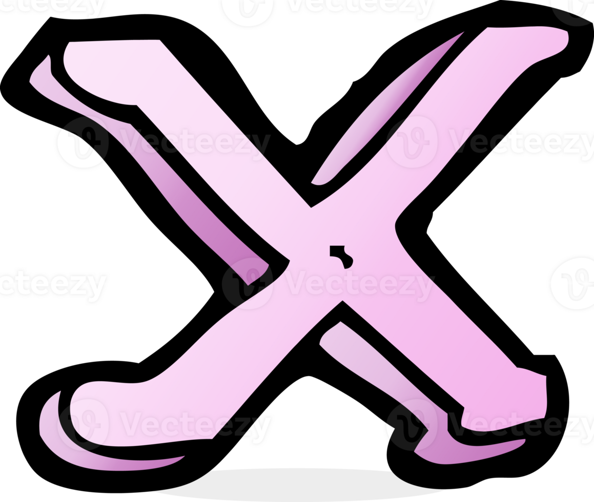 cartoon letter X png