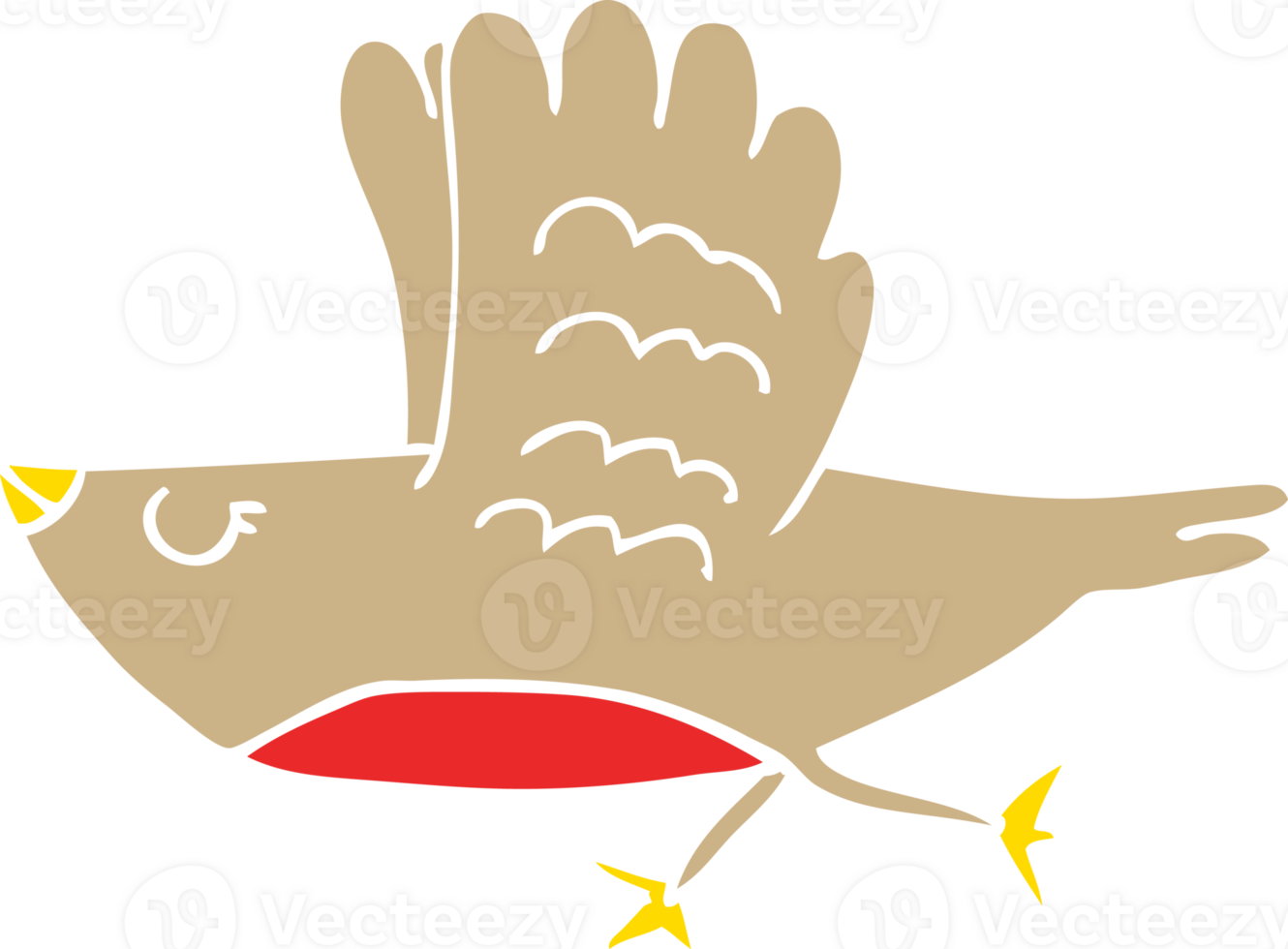 flat color style cartoon bird png