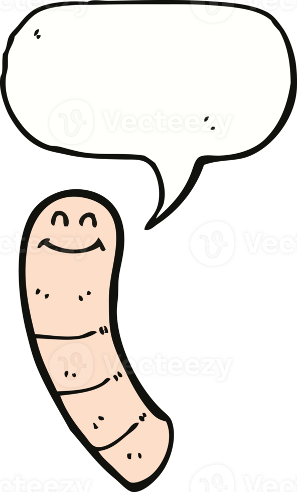 cartoon worm with speech bubble png