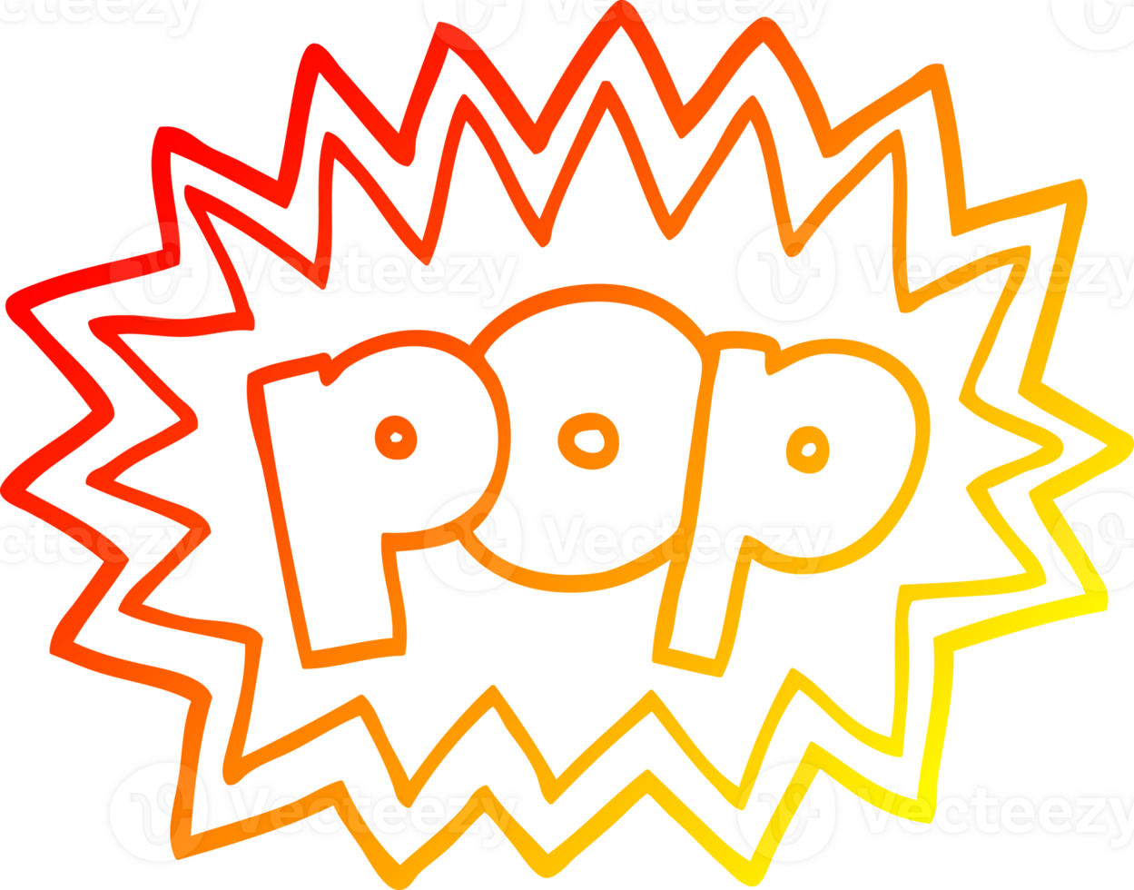 warm gradient line drawing cartoon pop symbol png