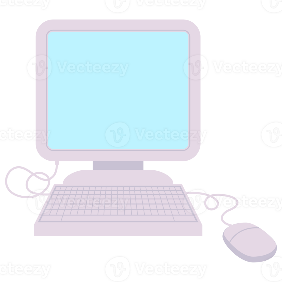computador com mouse e teclado png