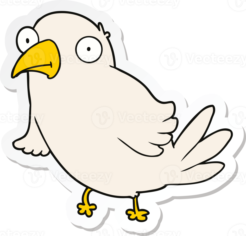 sticker of a cartoon bird png