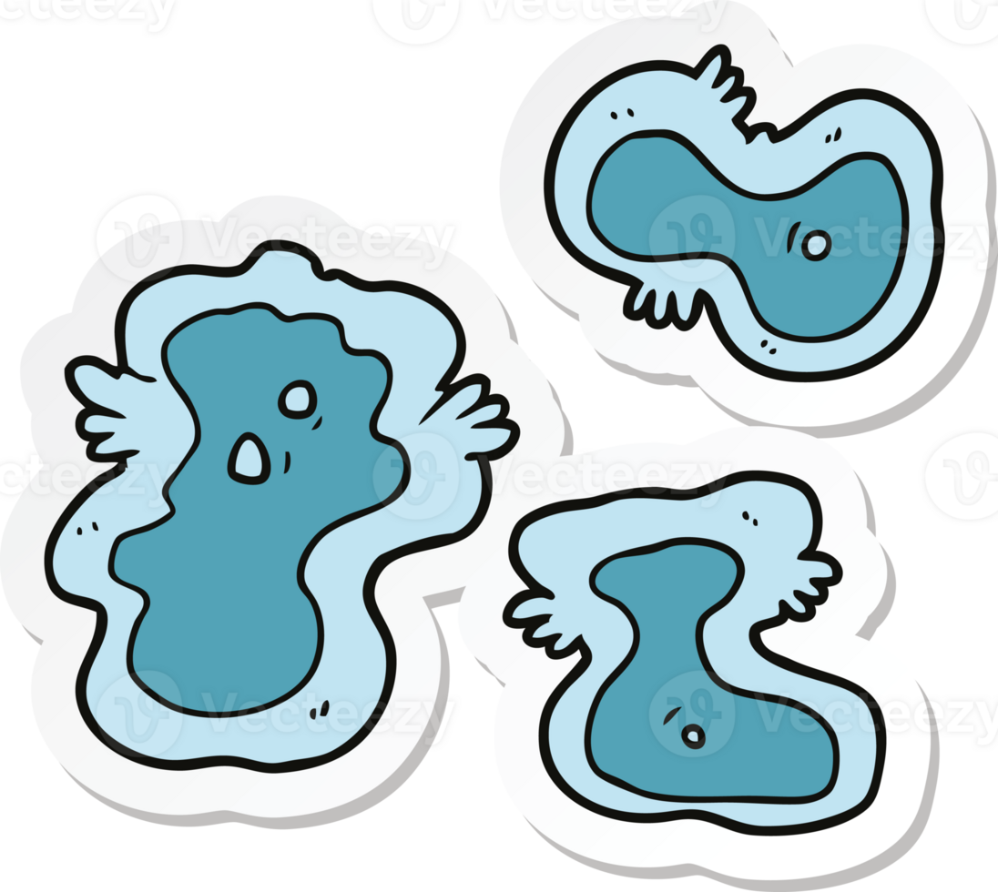 sticker of a cartoon germs png