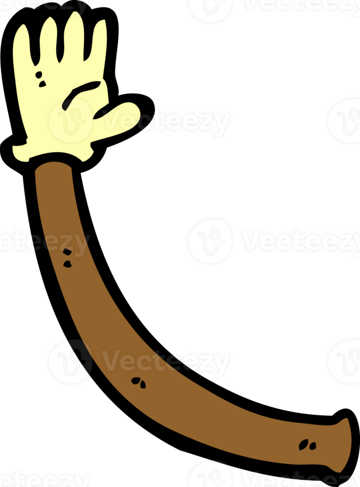 cartoon arm with rubber glove png