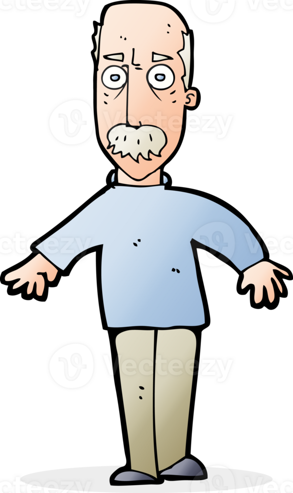 cartoon annoyed old man png