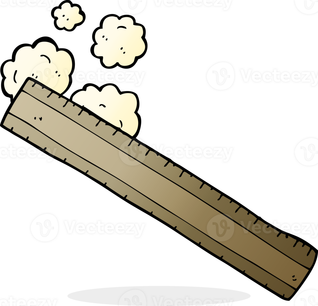cartoon wooden ruler png