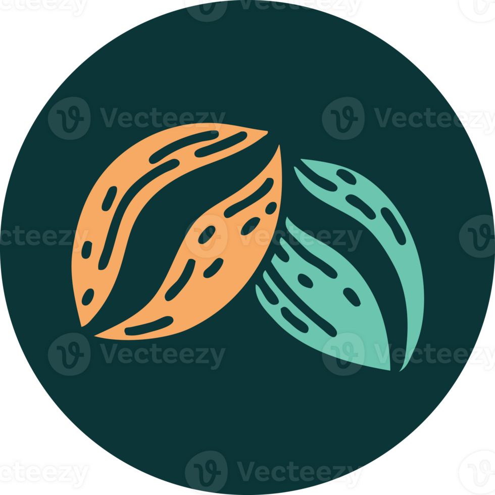 tattoo style icon of coffee beans png