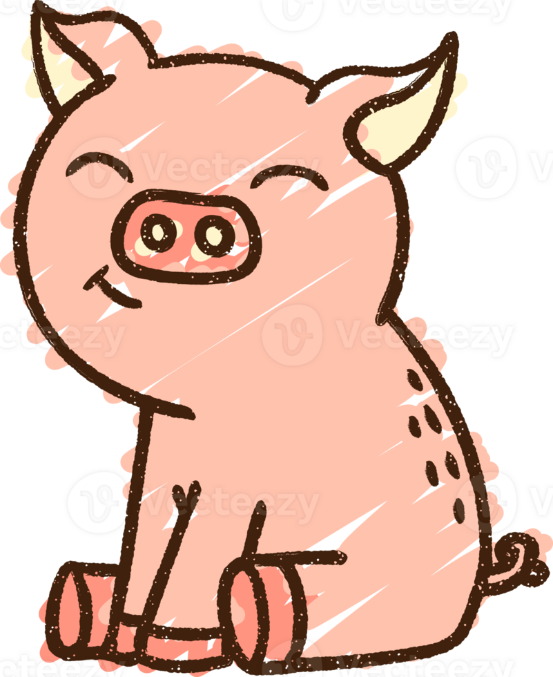 Pig Chalk Drawing png