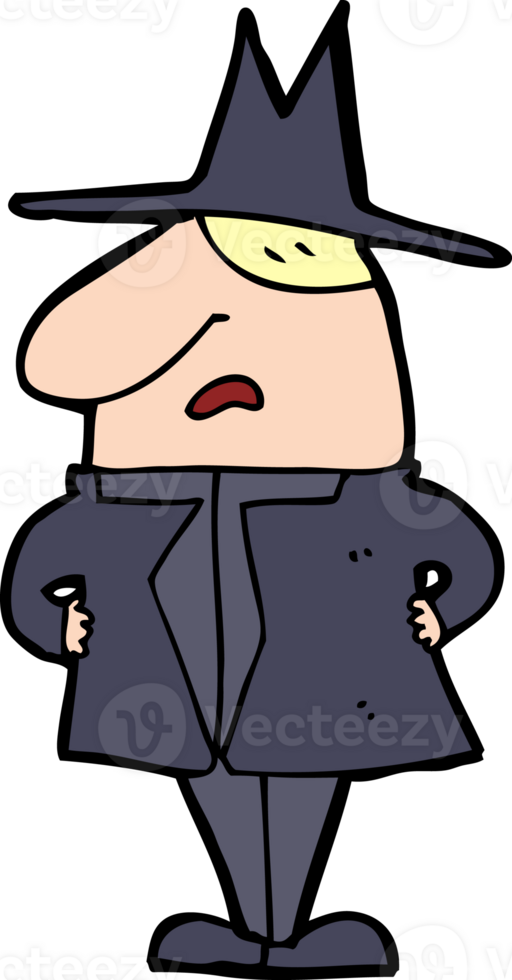 cartoon man in coat and hat png