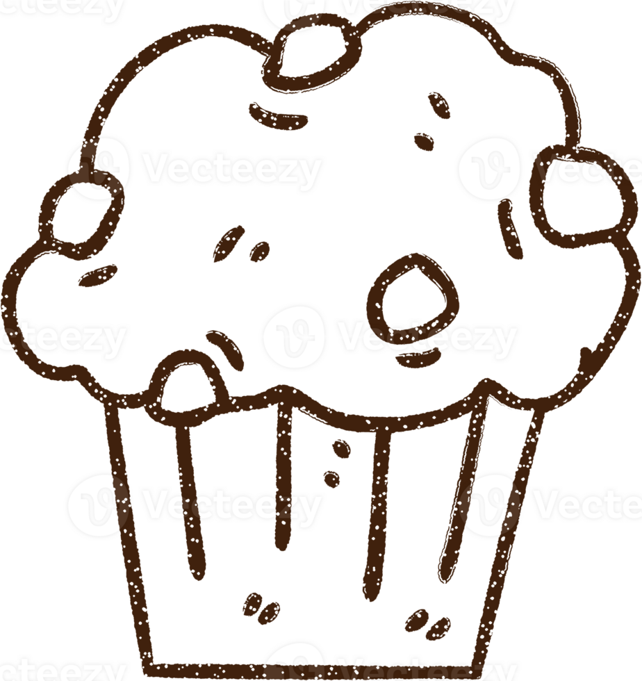 Chocolate Muffin Charcoal Drawing png