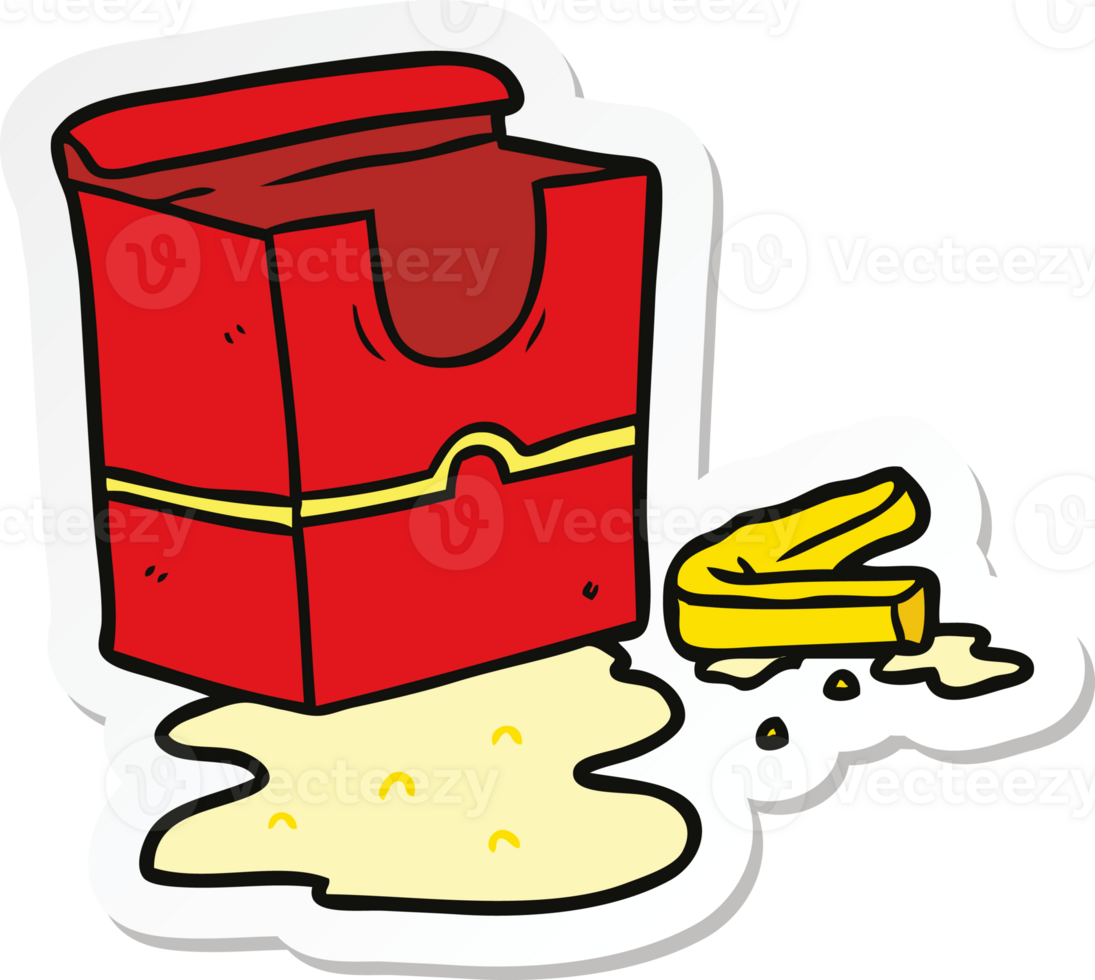sticker of a cartoon fries png