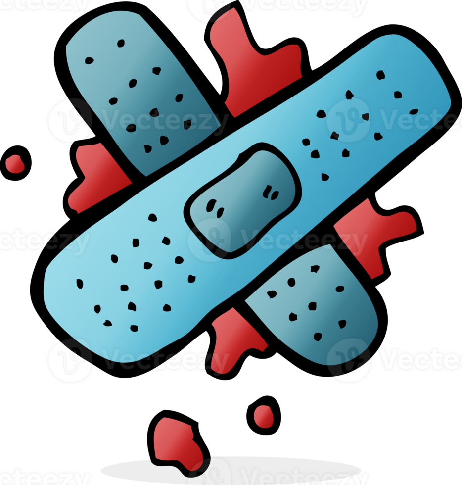 cartoon bloody medical plaster png