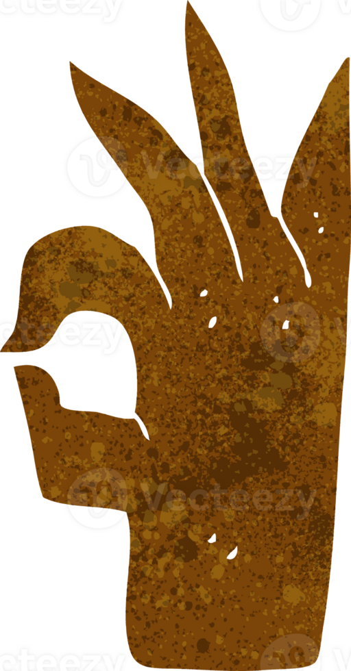 cartoon okay hand gesture png