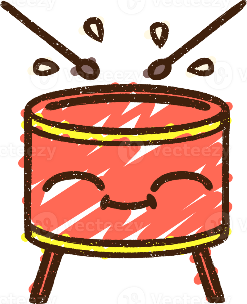 Beating Drum Chalk Drawing png