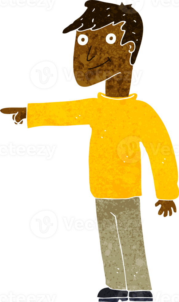 cartoon man pointing png