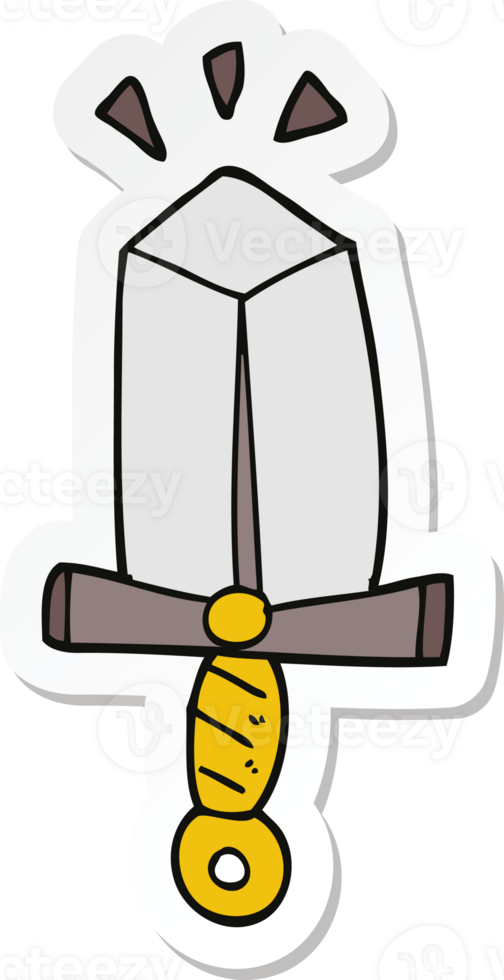 sticker of a cartoon sword png