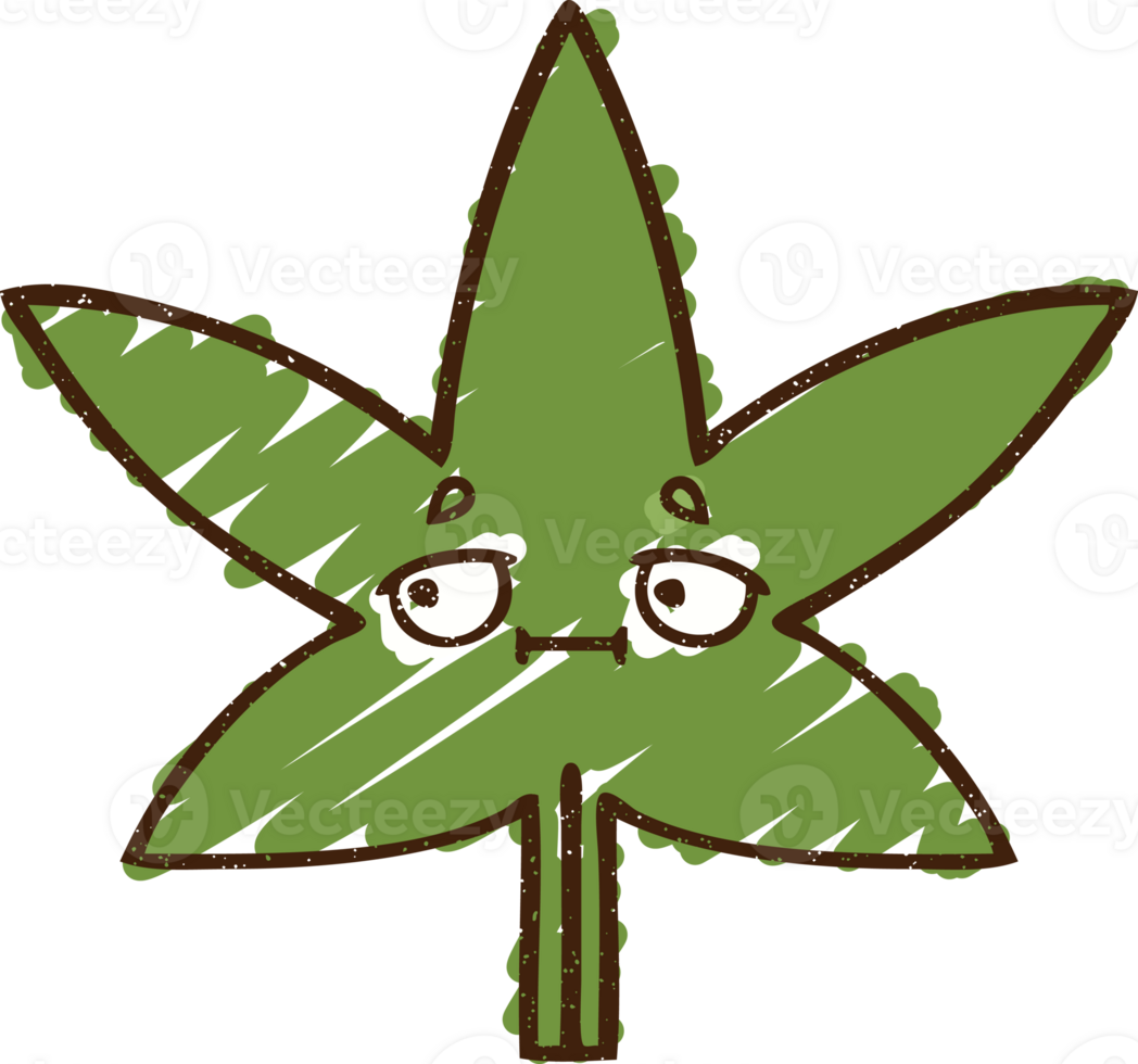 Cannabis Leaf Chalk Drawing png
