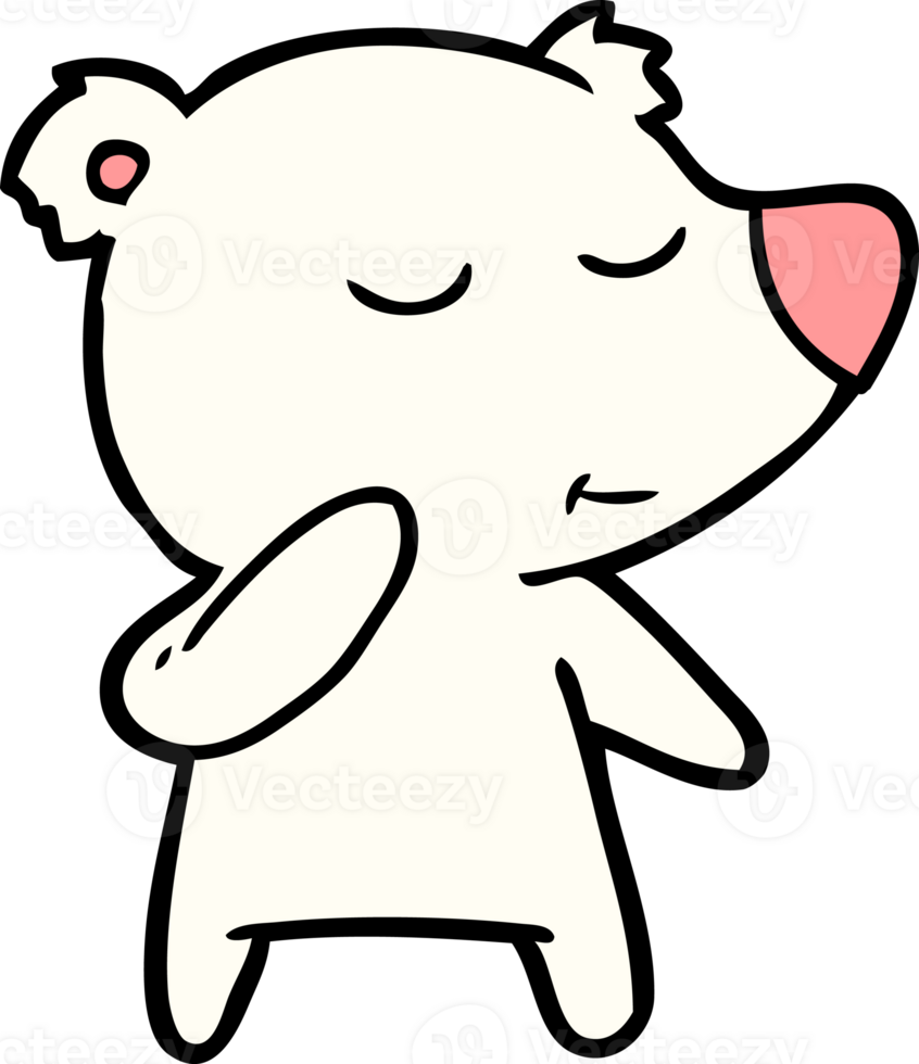 cartoon polar bear considering png