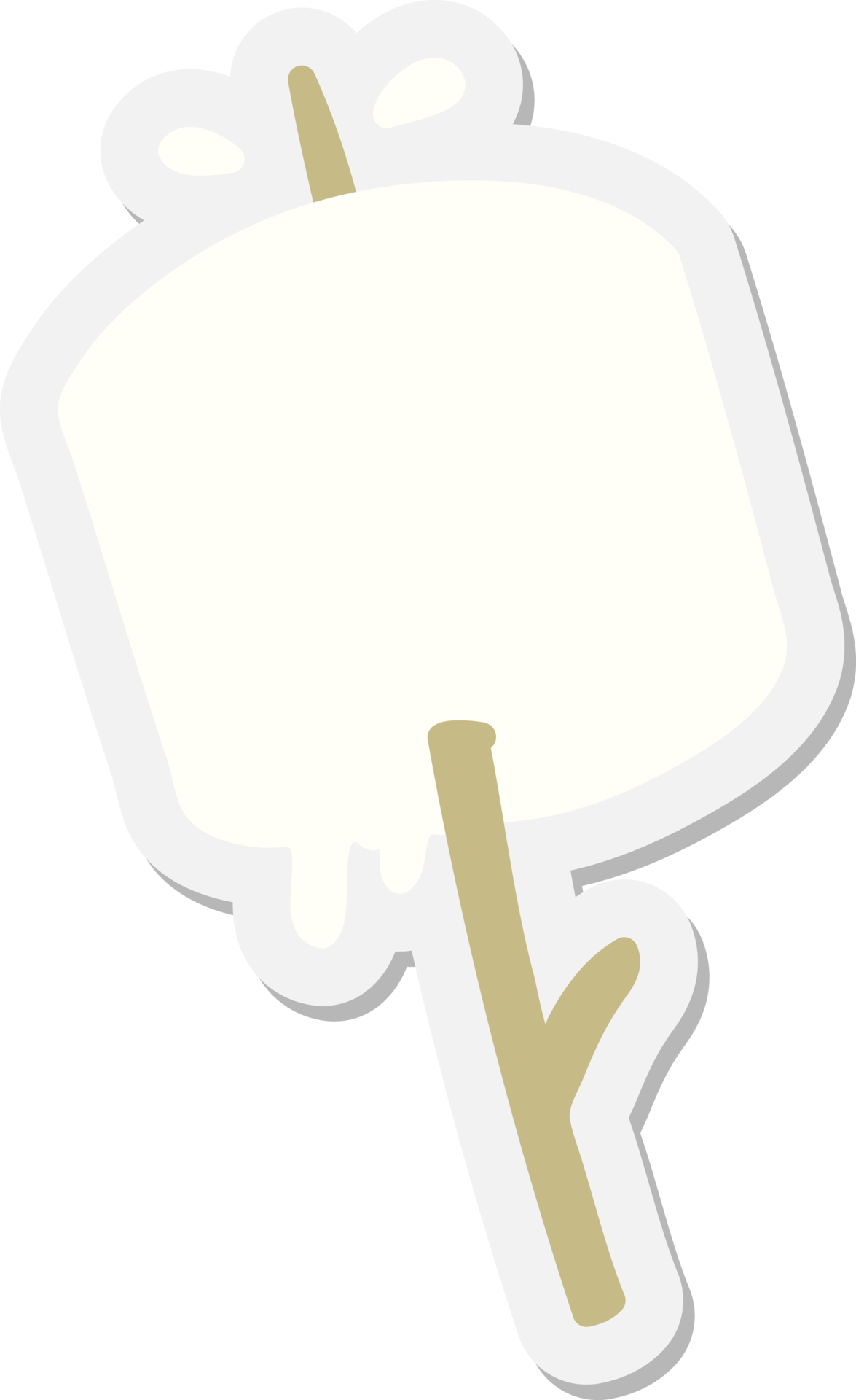 marshmallow on a stick sticker 44948103 PNG