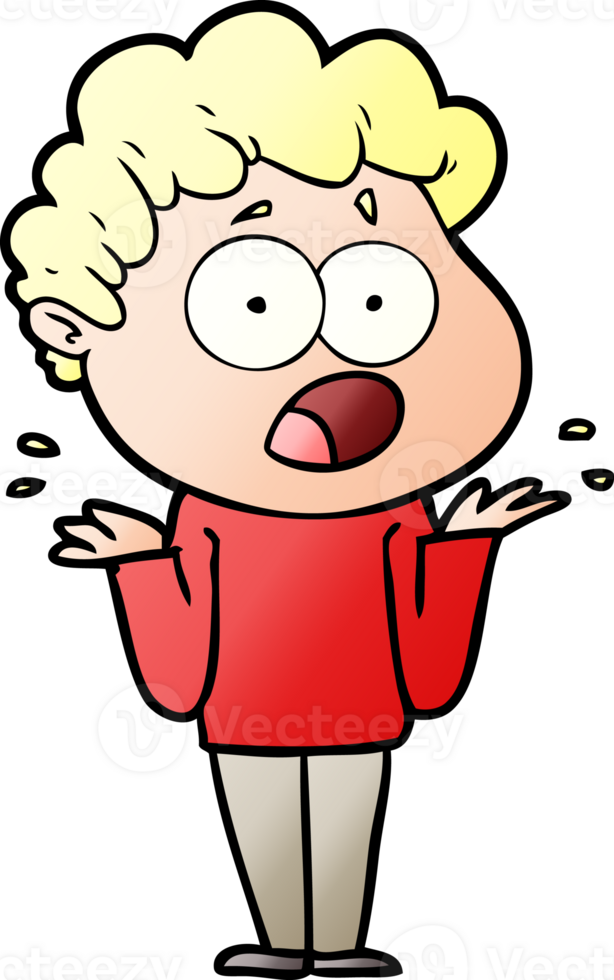 cartoon man gasping in surprise png