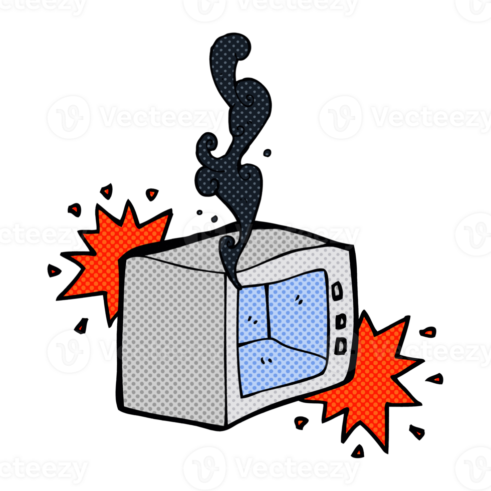 cartoon exploding microwave png