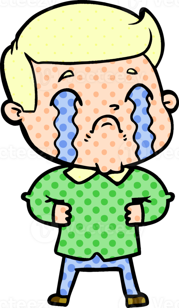 cartoon man crying png