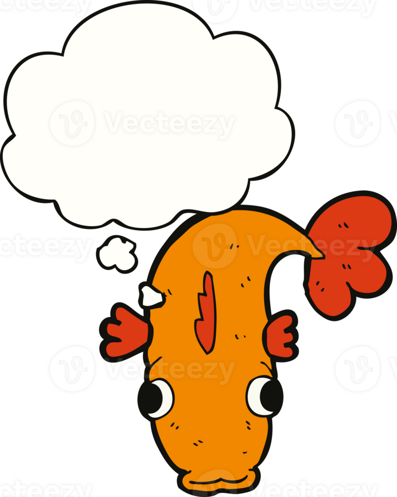 cartoon fish with thought bubble png