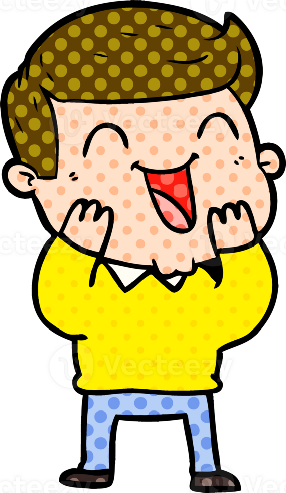 cartoon man laughing png