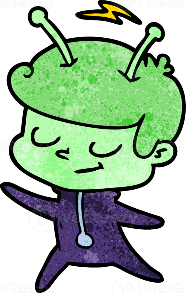 friendly cartoon spaceman dancing png