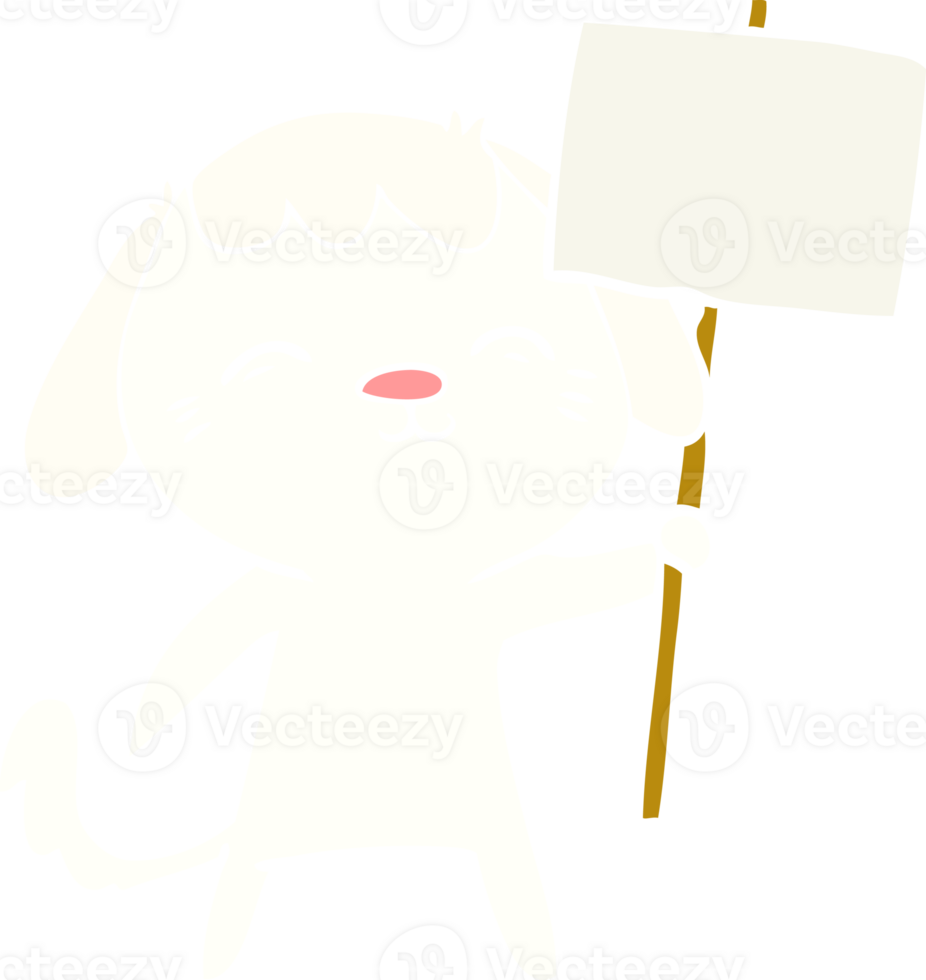 happy flat color style cartoon dog png