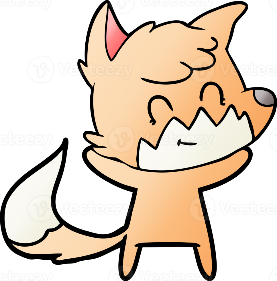 cartoon happy fox png