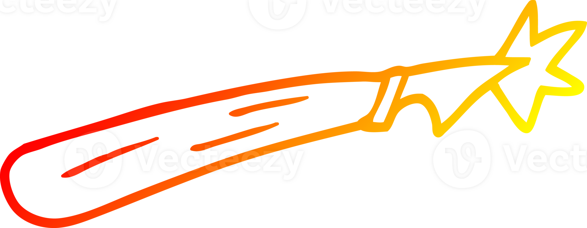warm gradient line drawing of a cartoon craft knife png