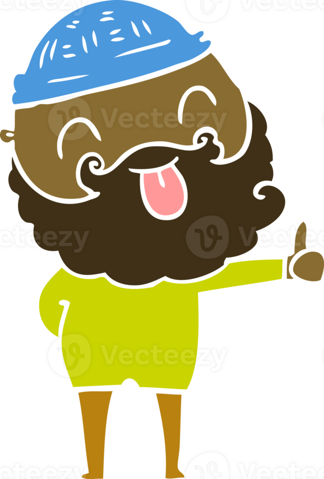 man with beard sticking out tongue png