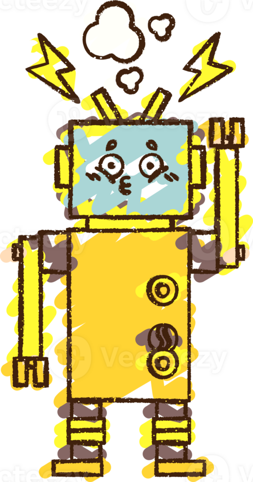 Robot Chalk Drawing png