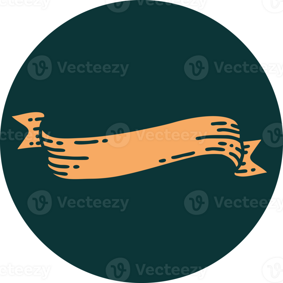 iconic tattoo style image of a banner png