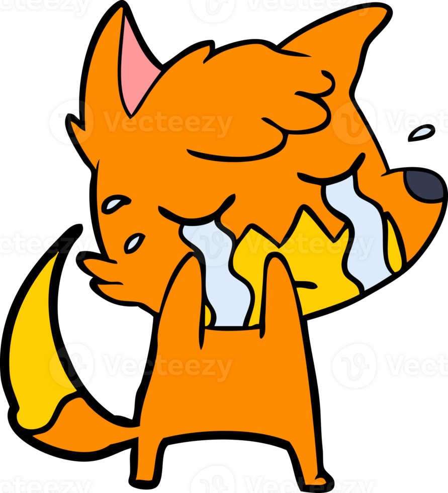 crying fox cartoon png