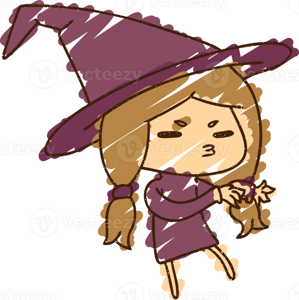 Witch Chalk Drawing png